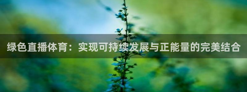 绿色直播体育：实现可持续发展与正能量的完美结合